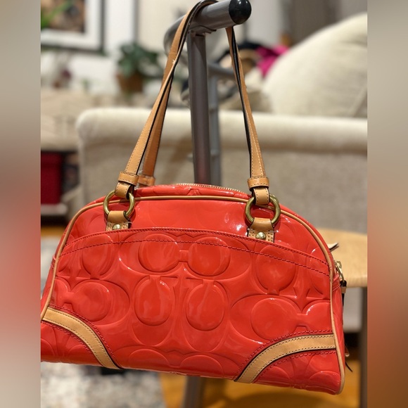 Coach Peyton Embossed Patent Leather Satchel - Picture 6 of 17